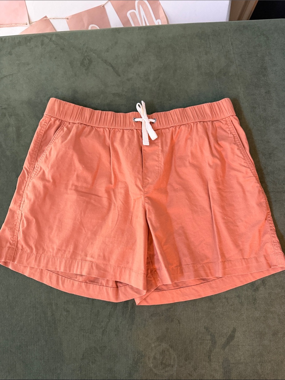 Pact Rust Orange Elastic Waist Shorts